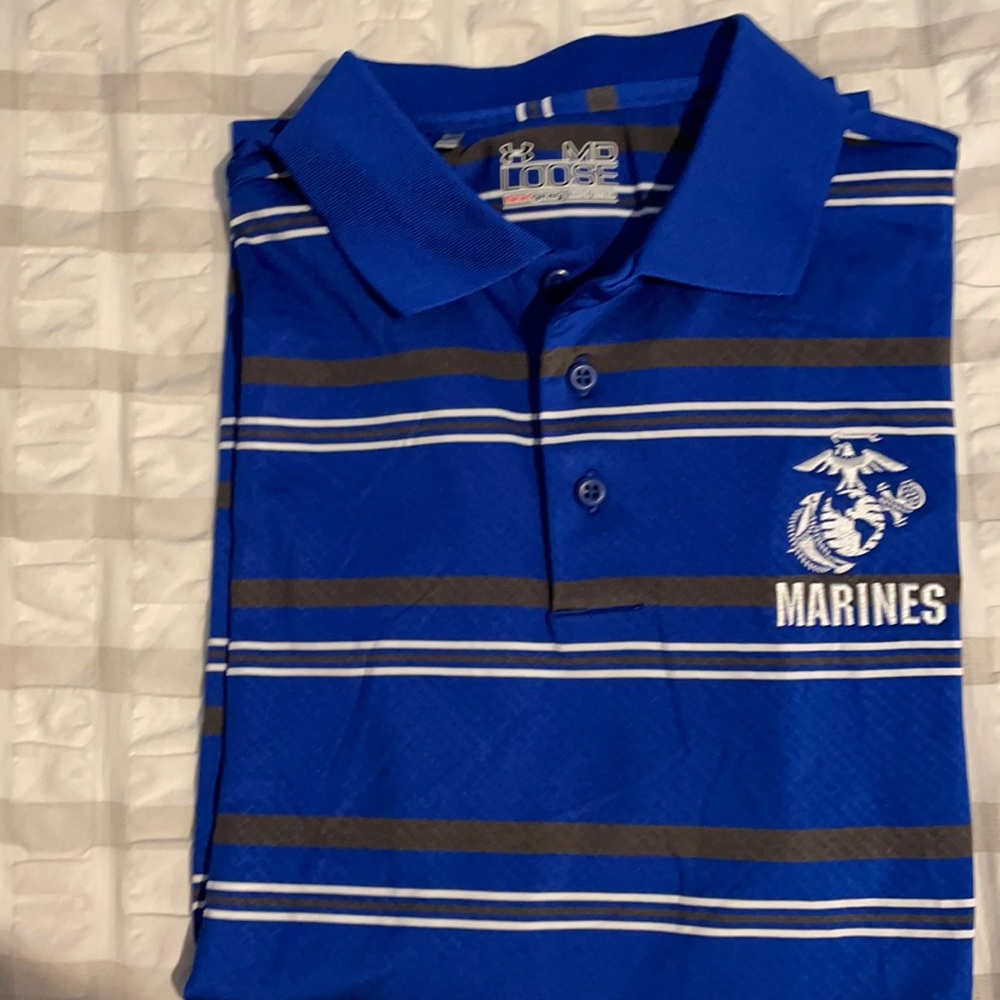 Marines polo  under armor collared shirt